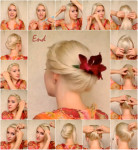 Updo hairstyles for long hairs 2014