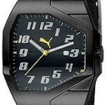 Puma Track Date Window Black Dial Men's watch