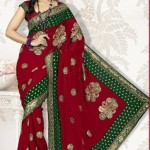 Embroidered border saree