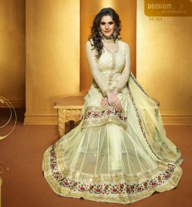 Indian dress designs 2013 - Stylish and beautiful party wear dresses in Pakistan by Ropam designer